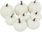 For Halloween and Thanksgiving parties, these 8 pieces of white artificial fake pumpkins are perfect as a table centerpiece or autumnal home decoration.